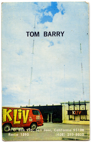 Tom Barry - KLIV Business Card