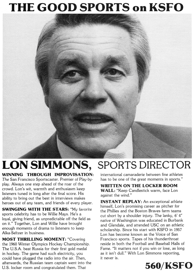 Lon Simmons KSFO Profile (Image)
