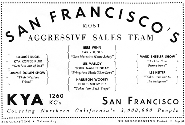 KYA Sales Team Ad, 1953 (Image)