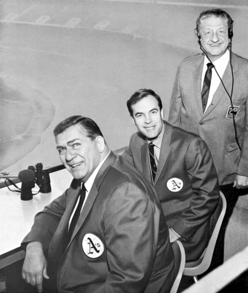 A's Radio Team (1968 Photo)