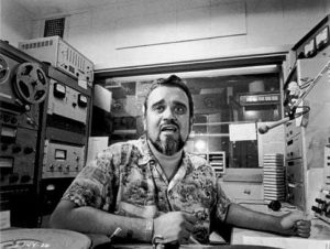Wolfman Jack at KRE during "American Graffiti" filming