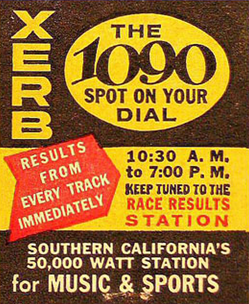 XERB Matchbook Cover (Photo)