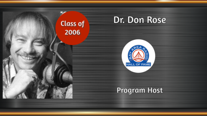 BARHOF Inductee Dr. Don Rose 2006