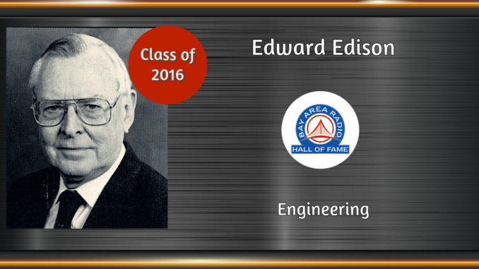BARHOF Inductee Edward Edison 2016