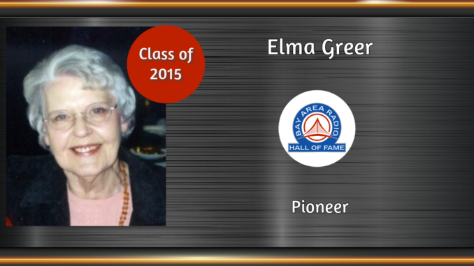 BARHOF Inductee Elma Greer 2015