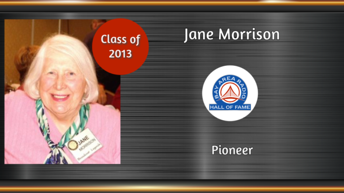 BARHOF Inductee Jane Morrison 2013