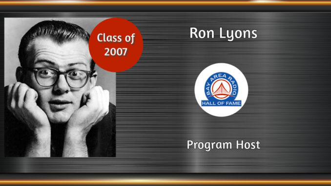 BARHOF Inductee Ron Lyons 2007