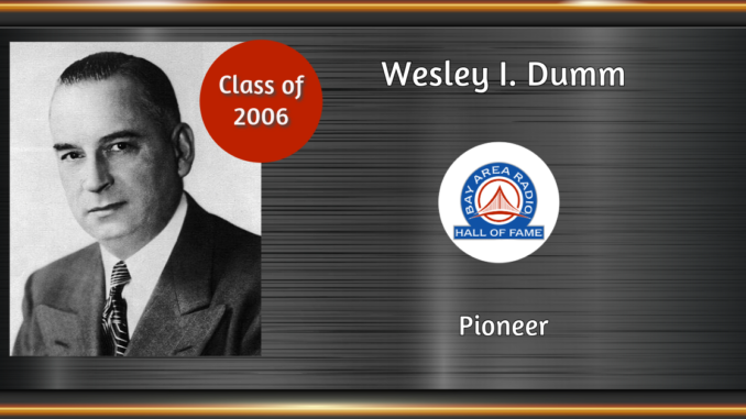 BARHOF Inductee Wesley I. Dumm 2006