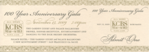 Invitation to 2009 KCBS Centennial celebration