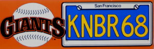 KNBR 68 Giants bumper sticker