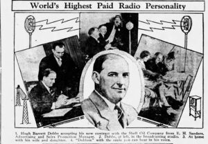 Hugh Barrett Dobbs signs $250,000 Shell contract, February 1930