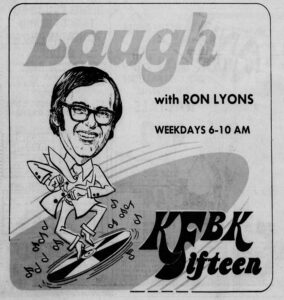 Sacramento Bee Ron Lyons KFBK ad 1975