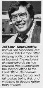 KSFO promotional sheet Jeff Skov