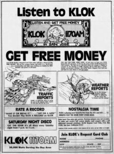 KLOK ad September 1978 Peninsula Times Tribune