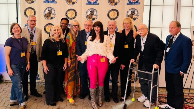 Group photo of 2025 BARHOF inductees who attended induction luncheon. Oakland, CA October 18, 2025