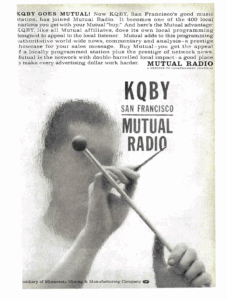 KQBY Mutual Radio ad from Broadcasting magazine, 1960