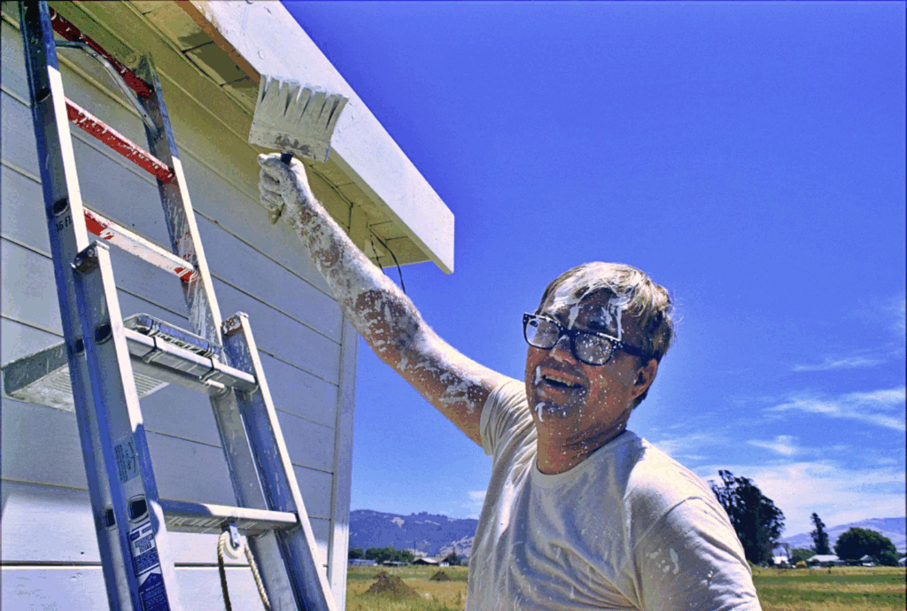 Bill Colclough painting at KVRE-FM site