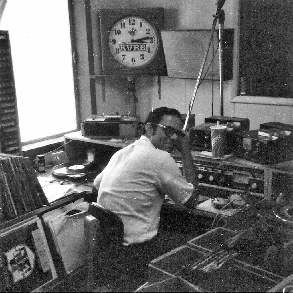 Ed LaFrance at KVRE console