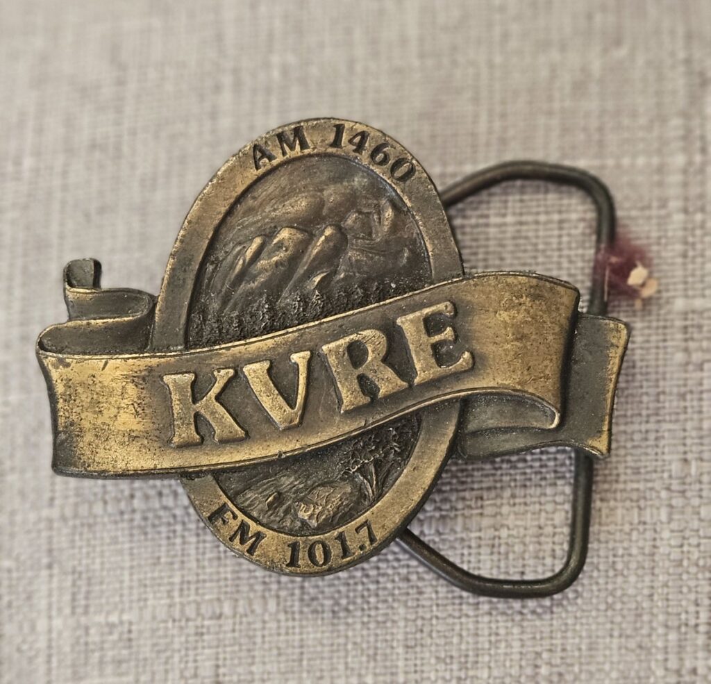 KVRE belt buckle