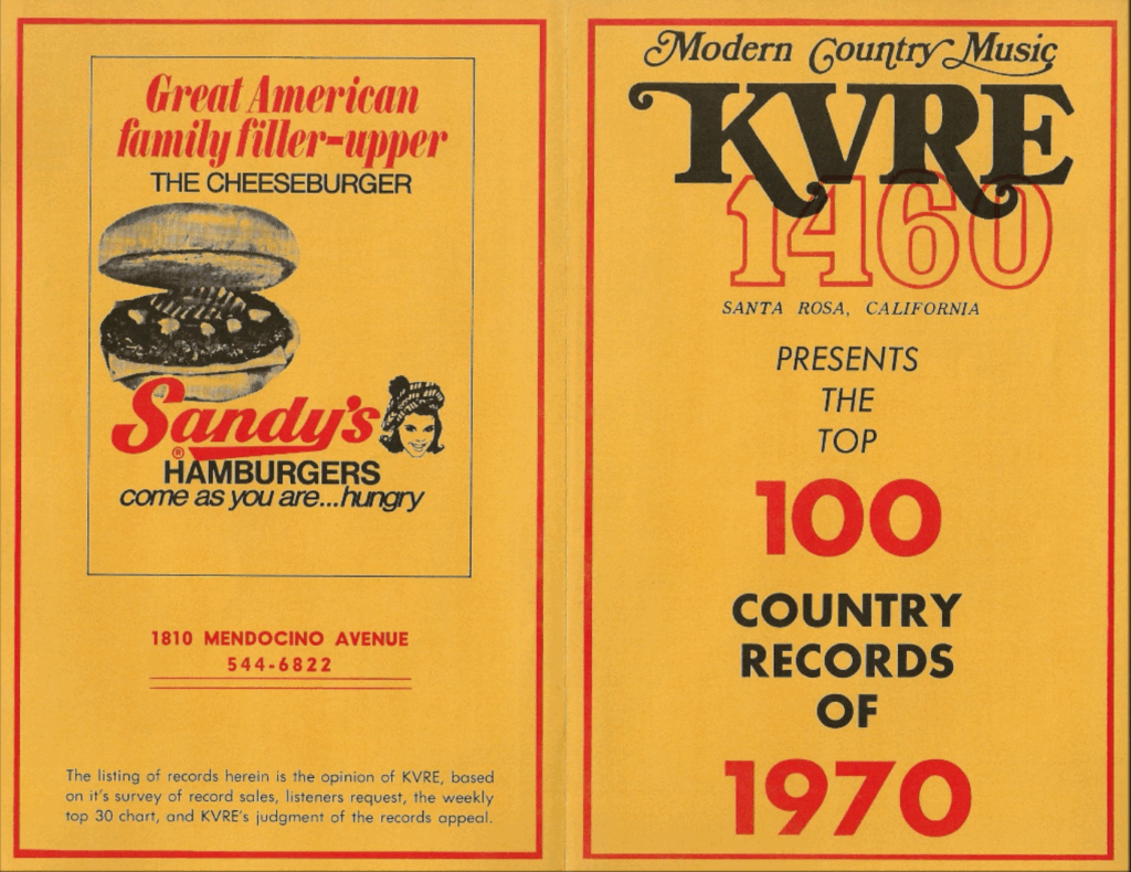 KVRE Top 100 1970 (cover)