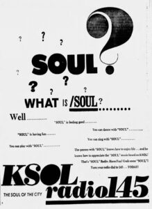 KSOL ad San Francisco Examiner November 1964