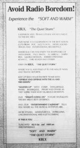 KBLX ad Oakland Tribune June 1987