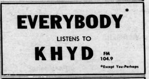 KHYD ad News Register November 1963