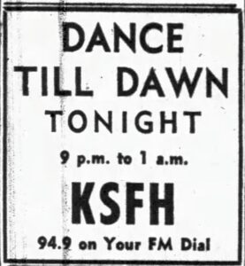 KSFH ad Oakland Tribune April 1949