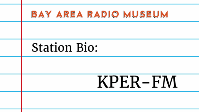 Station Bio KPER-FM image