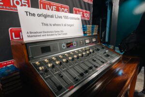 The original Live 105 console
