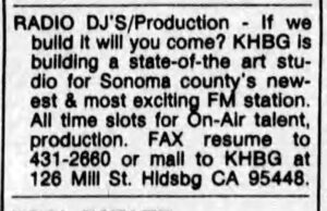 KHBG help wanted ad 1995