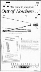 KLZE advertisement Peninsula Times Tribune June 1985
