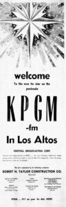 KPGM ad Peninsula Times October 1960