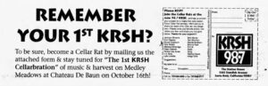 KRSH ad The Press Democrat September 1994