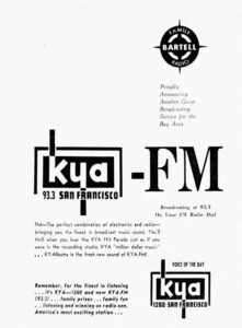 KYA-FM ad San Francisco Examiner September 1959