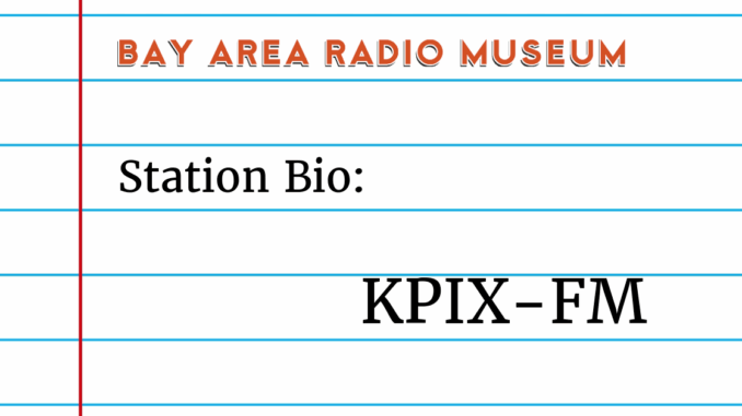 Station Bio KPIX-FM image