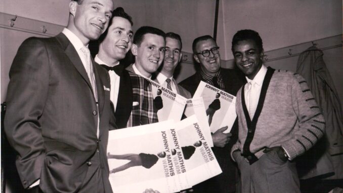 Johnny Mathis with KOBY air staff