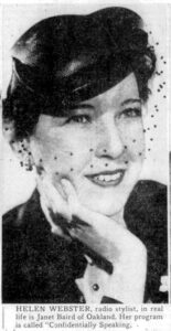 Janet Baird in 1936 publicity photo