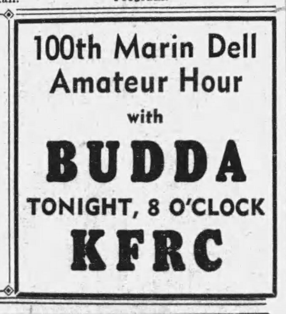 KFRC Marin Dell Amateur Hour ad 1937