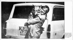 KRJB's Mike Erickson with coyote