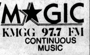 Magic 97.7 KMGG logo 1986